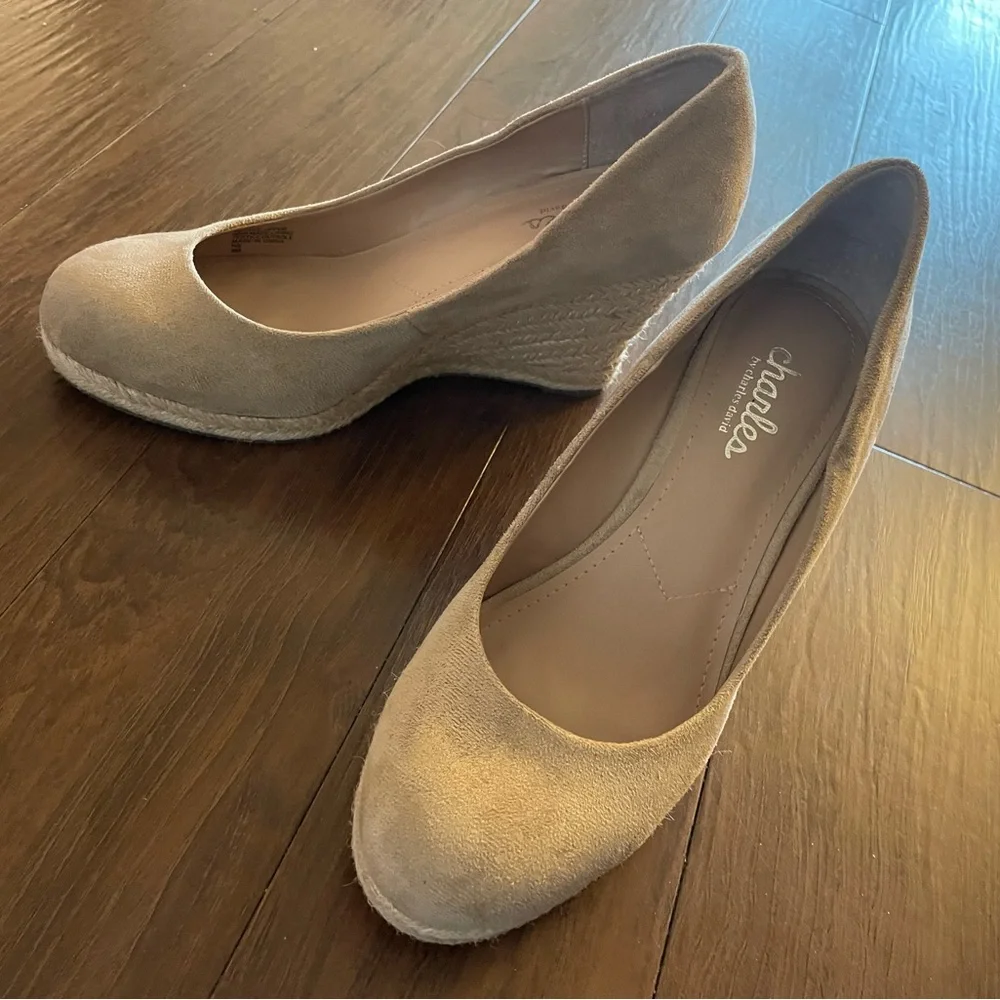 Charles David suede wedges